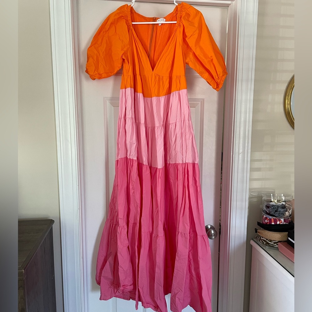 Vestique colorblock maxi dress